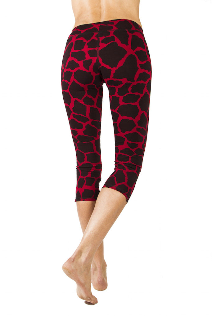 Capri Tights - Giraffe Red Black - FUNKY SIMPLICITY