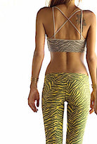 Cross Back Zebra Crop Bra - FUNKY SIMPLICITY