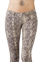 Lycra Jeans Flares - Zebra Cream Black - FUNKY SIMPLICITY