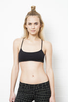 String Back Black Crop Bra - FUNKY SIMPLICITY