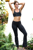 Flared leggings - Snake Black - FUNKY SIMPLICITY