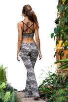Flared Leggings - Cream Leopard - FUNKY SIMPLICITY